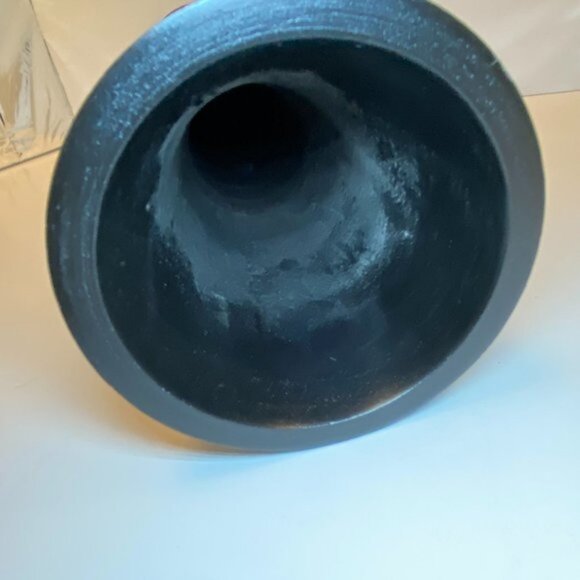 Tall Carved Mango Tree Wood Vase Dark Expresso Color - Picture 7 of 7